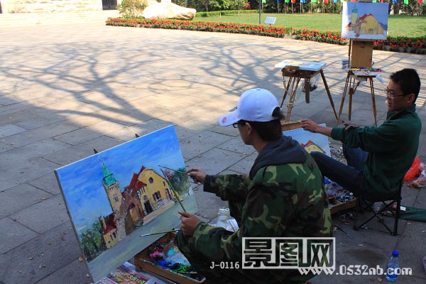 青岛基督教堂景观-这里也是美术写生的圣地
